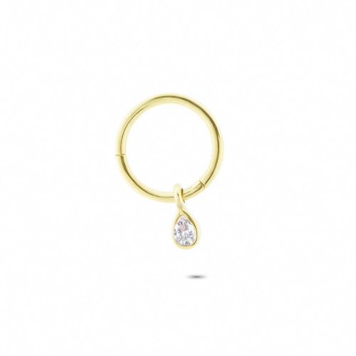 Glorria 14k Solid Gold Drop Ring Piercing Glorria 14k Solid Gold Drop Ring Piercing