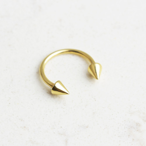 Glorria 14k Solid Gold Arrow Half Ring Piercing Glorria 14k Solid Gold Arrow Half Ring Piercing