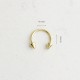 Glorria 14k Solid Gold Arrow Half Ring Piercing Glorria 14k Solid Gold Arrow Half Ring Piercing