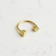 Glorria 14k Solid Gold Dice Half Ring Piercing