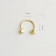 Glorria 14k Solid Gold Dice Half Ring Piercing