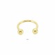 Glorria 14k Solid Gold Half Ring Piercing