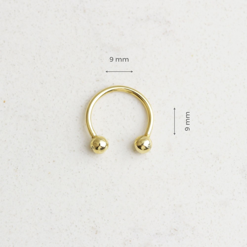 Glorria 14k Solid Gold Half Ring Piercing Glorria 14k Solid Gold Half Ring Piercing