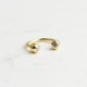 Glorria 14k Solid Gold Stone Half Ring Piercing Glorria 14k Solid Gold Stone Half Ring Piercing