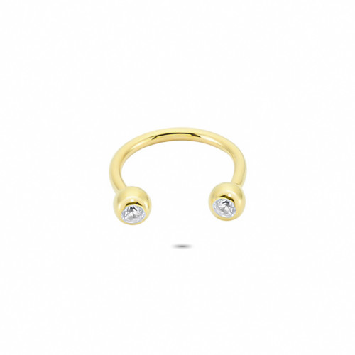 Glorria 14k Solid Gold Stone Half Ring Piercing Glorria 14k Solid Gold Stone Half Ring Piercing