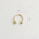 Glorria 14k Solid Gold Stone Half Ring Piercing Glorria 14k Solid Gold Stone Half Ring Piercing
