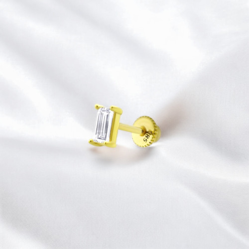 Glorria 14k Solid Gold Baguette Helix Piercing