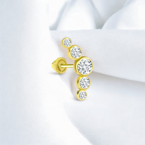 Glorria 14k Solid Gold Crown Helix Piercing Glorria 14k Solid Gold Crown Helix Piercing