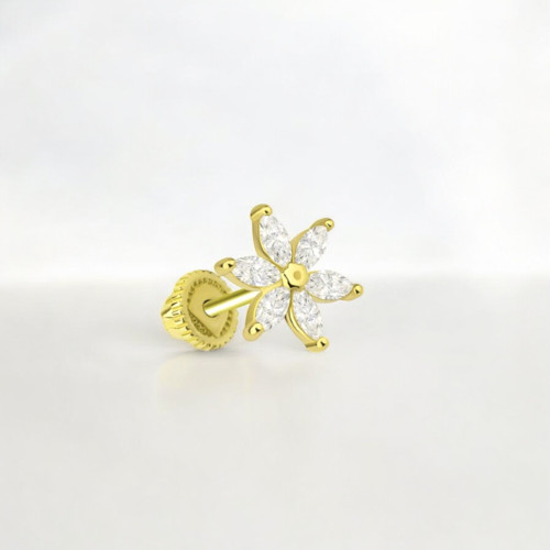 Glorria 14k Solid Gold Flower Helix Piercing Glorria 14k Solid Gold Flower Helix Piercing