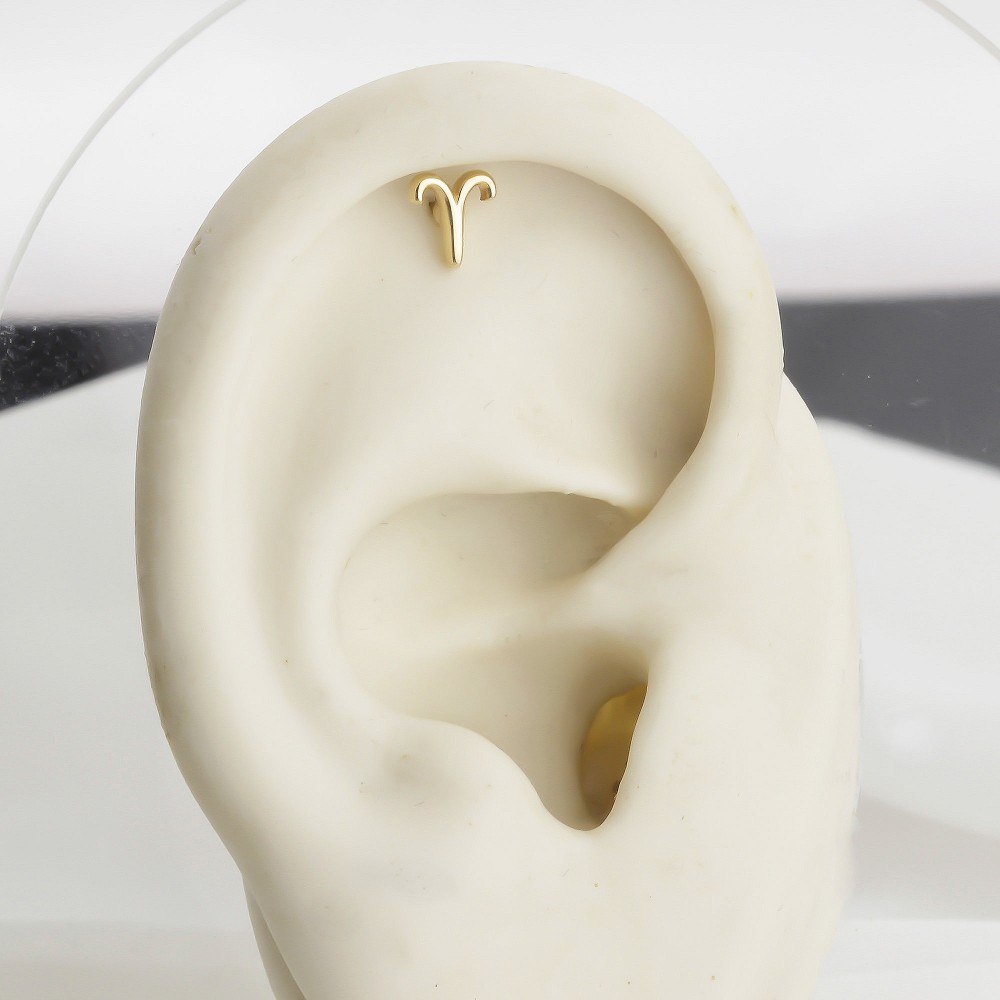 Glorria 14k Solid Gold Aries Helix Piercing