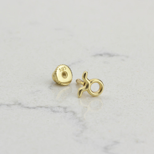 Glorria 14k Solid Gold Taurus Helix Piercing