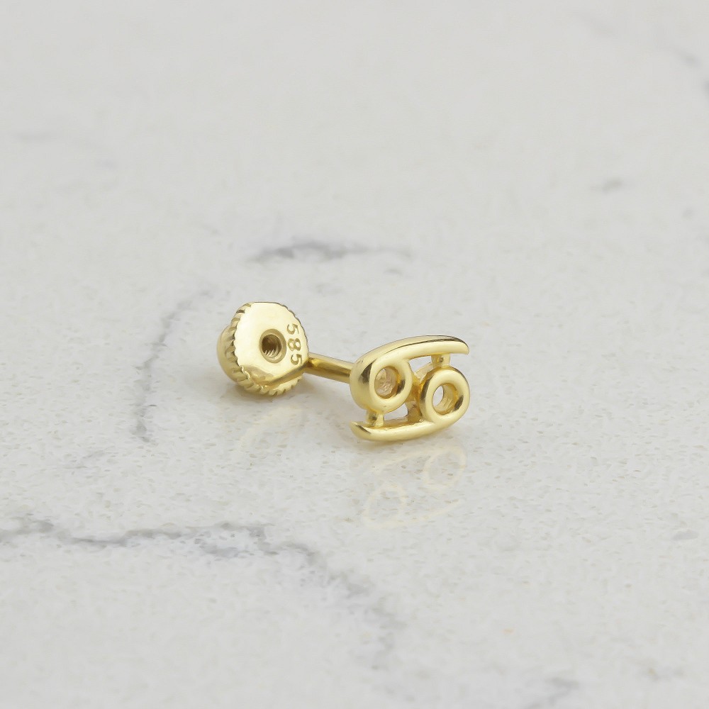 Glorria 14k Solid Gold Cancer Helix Piercing