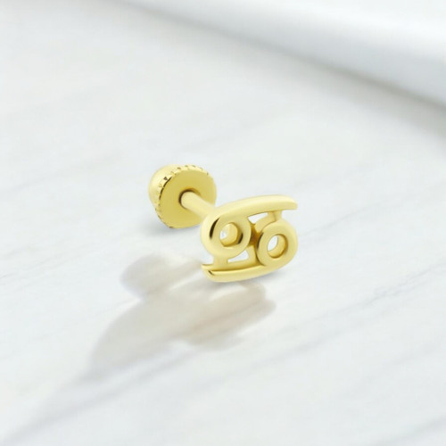 Glorria 14k Solid Gold Cancer Helix Piercing Glorria 14k Solid Gold Cancer Helix Piercing