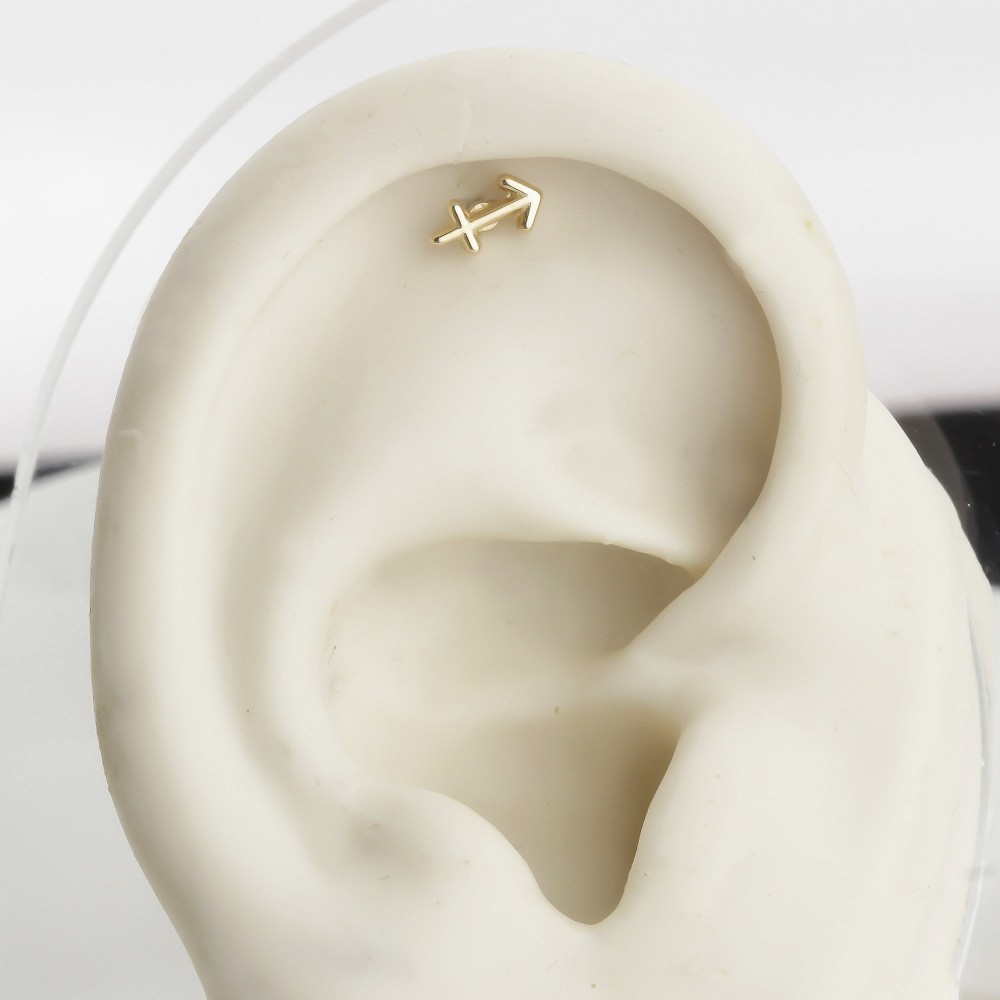 Glorria 14k Solid Gold Sagittarius Helix Piercing Glorria 14k Solid Gold Sagittarius Helix Piercing