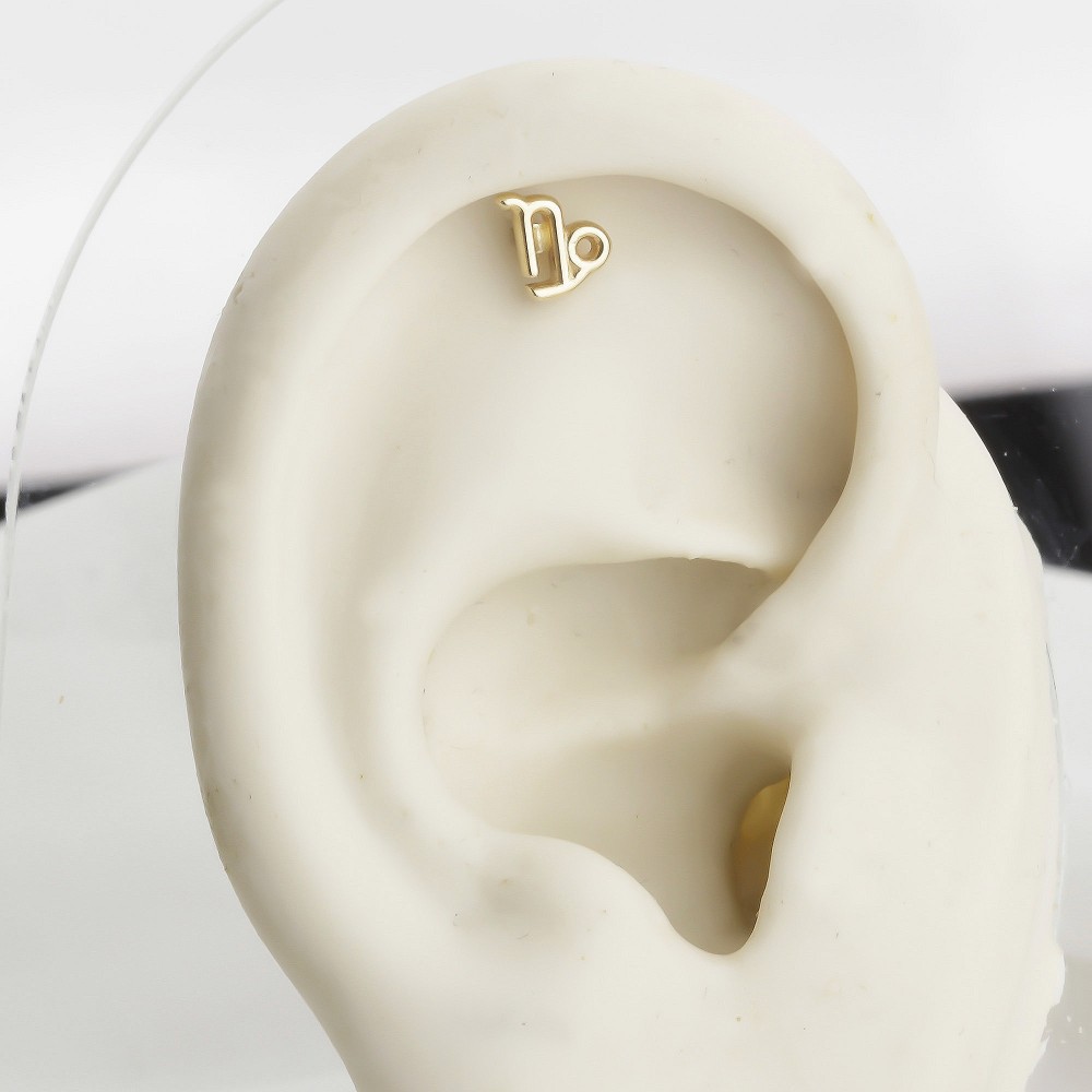 Glorria 14k Solid Gold Capricorn Helix Piercing Glorria 14k Solid Gold Capricorn Helix Piercing