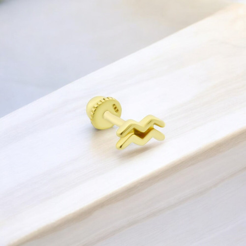 Glorria 14k Solid Gold Aquarius Helix Piercing Glorria 14k Solid Gold Aquarius Helix Piercing