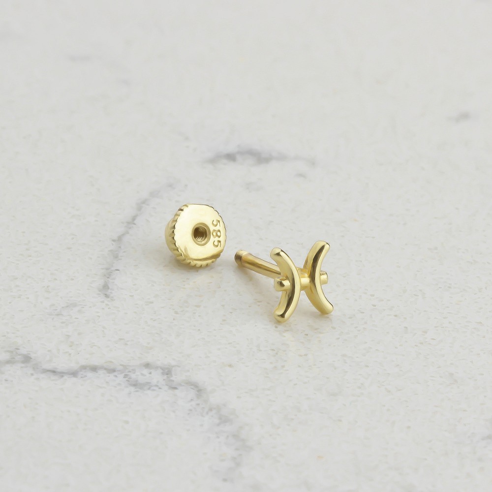 Glorria 14k Solid Gold Pisces Helix Piercing