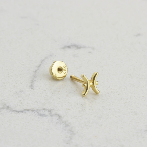 Glorria 14k Solid Gold Pisces Helix Piercing