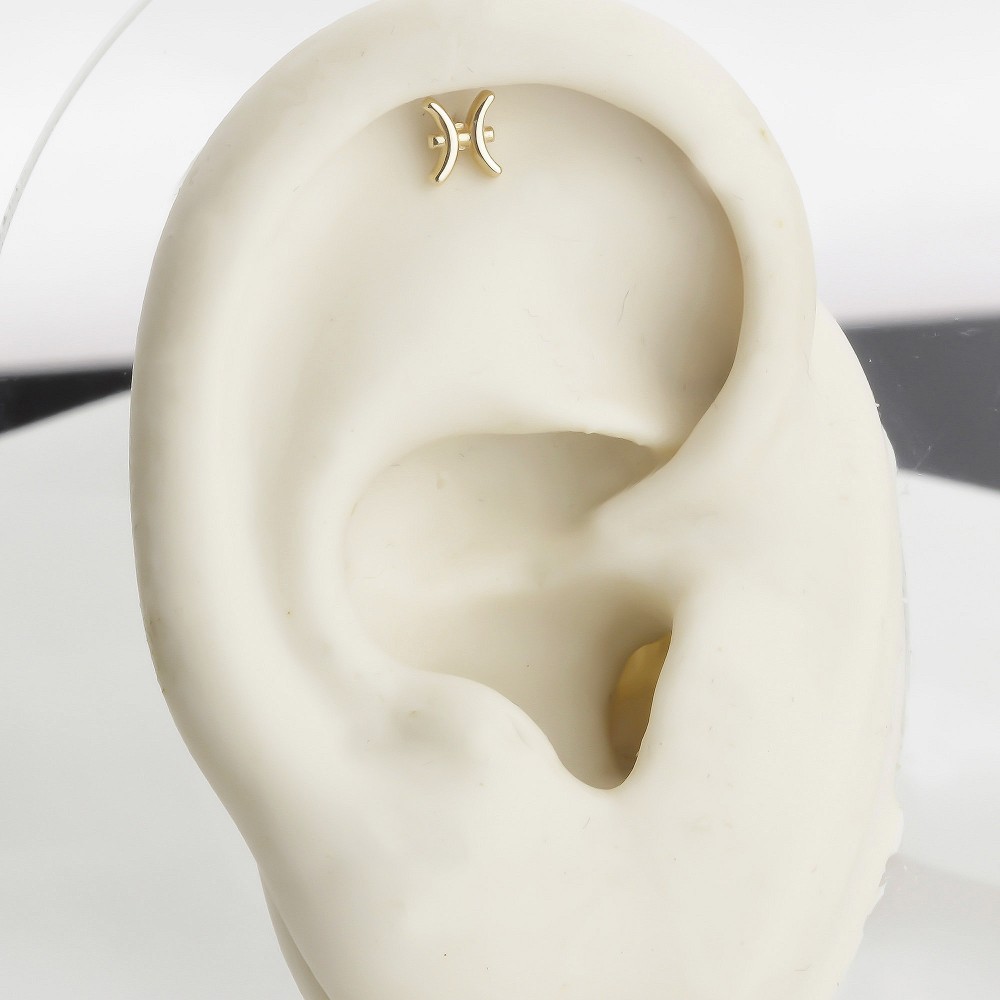 Glorria 14k Solid Gold Pisces Helix Piercing