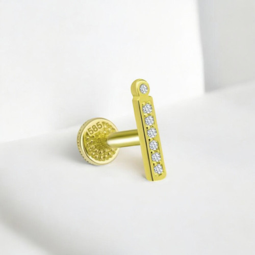 Glorria 14k Solid Gold Letter İ Tragus Piercing Glorria 14k Solid Gold Letter İ Tragus Piercing