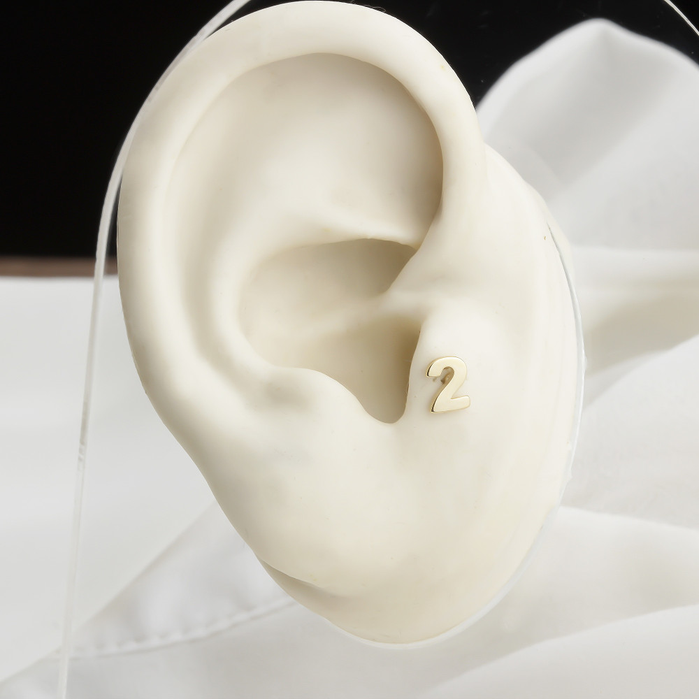 Glorria 14k Solid Gold Number 2 Tragus Piercing Glorria 14k Solid Gold Number 2 Tragus Piercing