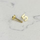 Glorria 14k Solid Gold Number 5 Tragus Piercing