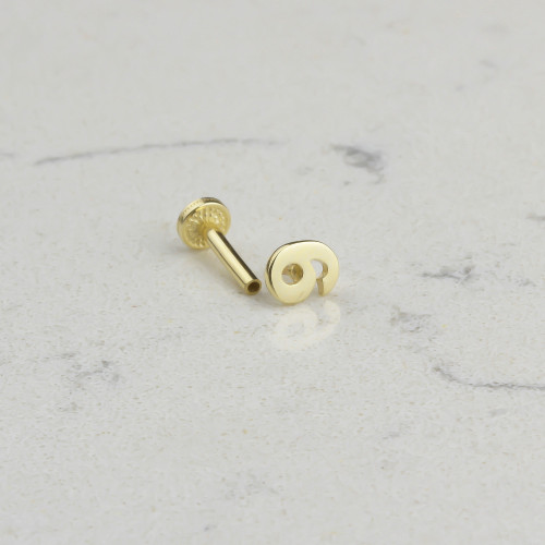 Glorria 14k Solid Gold Number 6 Tragus Piercing Glorria 14k Solid Gold Number 6 Tragus Piercing