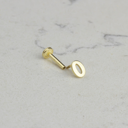 Glorria 14k Solid Gold Number 0 Tragus Piercing Glorria 14k Solid Gold Number 0 Tragus Piercing