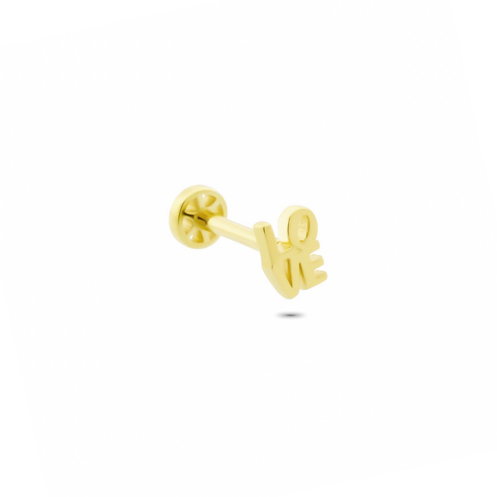 Glorria 14k Solid Gold Love Tragus Piercing