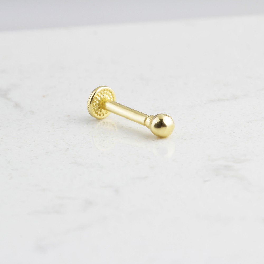 Glorria 14k Solid Gold Ball Tragus Piercing