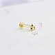 Glorria 14k Solid Gold 3 Ball Tragus Piercing