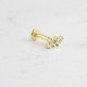 Glorria 14k Solid Gold 3 Drumstick Tragus Piercing