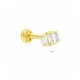 Glorria 14k Solid Gold 3 Drumstick Tragus Piercing