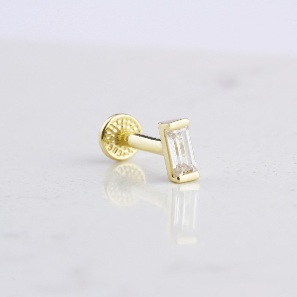 Glorria 14k Solid Gold Single Drumstick Tragus Piercing