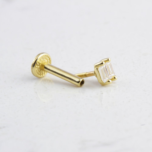 Glorria 14k Solid Gold Double Drumstick Tragus Piercing Glorria 14k Solid Gold Double Drumstick Tragus Piercing