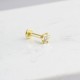 Glorria 14k Solid Gold Solitaire Tragus Piercing