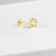 Glorria 14k Solid Gold Crown Tragus Piercing