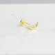 Glorria 14k Solid Gold Moon Tragus Piercing