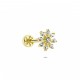 Glorria 14k Solid Gold Flower Tragus Piercing