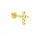 Glorria 14k Solid Gold SolitaireTragus Piercing