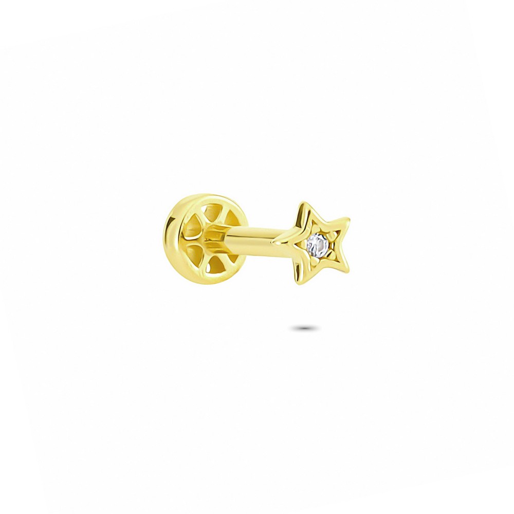 Glorria 14k Solid Gold Star Tragus Piercing