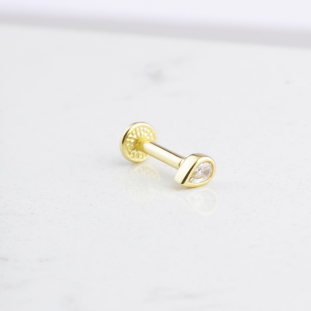 Glorria 14k Solid Gold Drop Tragus Piercing