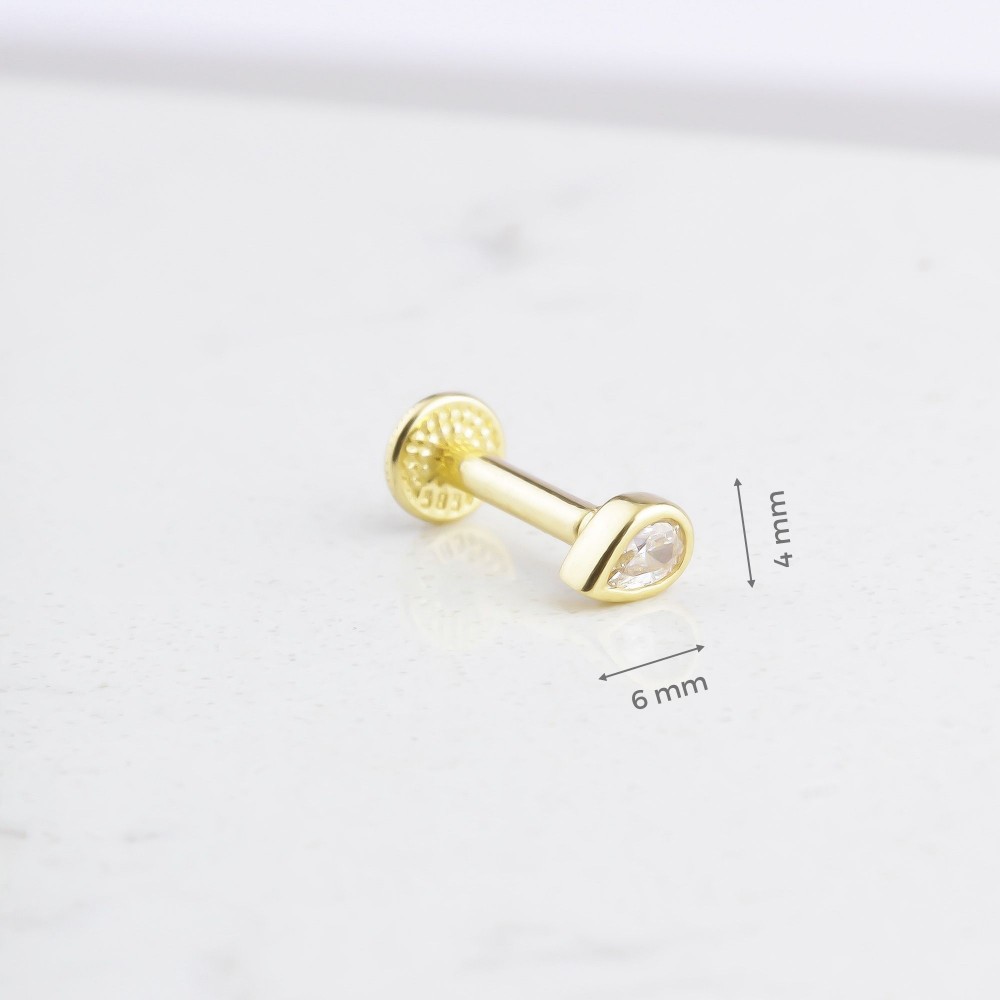 Glorria 14k Solid Gold Drop Tragus Piercing