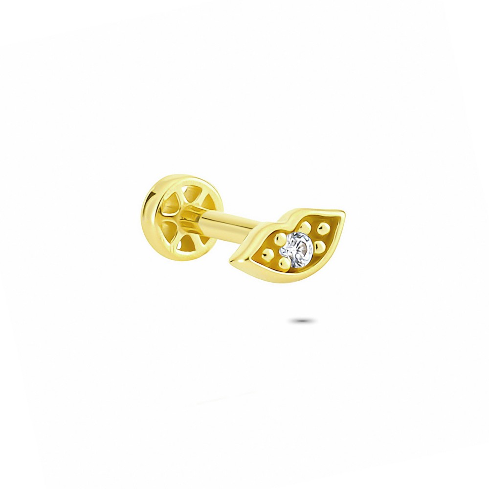 Glorria 14k Solid Gold Lip Tragus Piercing