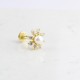 Glorria 14k Solid Gold Pearl Tragus Piercing