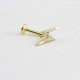 Glorria 14k Solid Gold Lightning Tragus Piercing