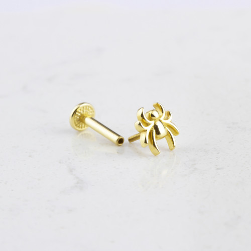Glorria 14k Solid Gold Spider Tragus Piercing Glorria 14k Solid Gold Spider Tragus Piercing