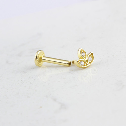Glorria 14k Solid Gold Flower Tragus Piercing Glorria 14k Solid Gold Flower Tragus Piercing