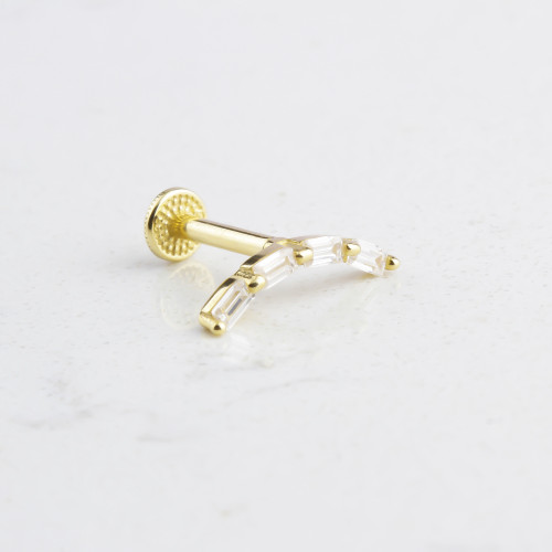 Glorria 14k Solid Gold Geometric Tragus Piercing Glorria 14k Solid Gold Geometric Tragus Piercing