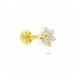 Glorria 14k Solid Gold Clover Tragus Piercing